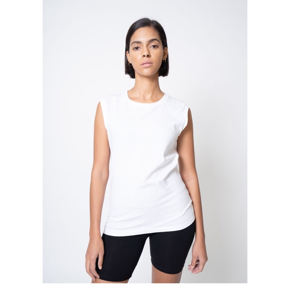 White Cotton Athletic Tank Top for Women New with Tags - The Label